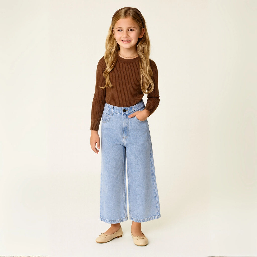 Jeans denim bota ancha