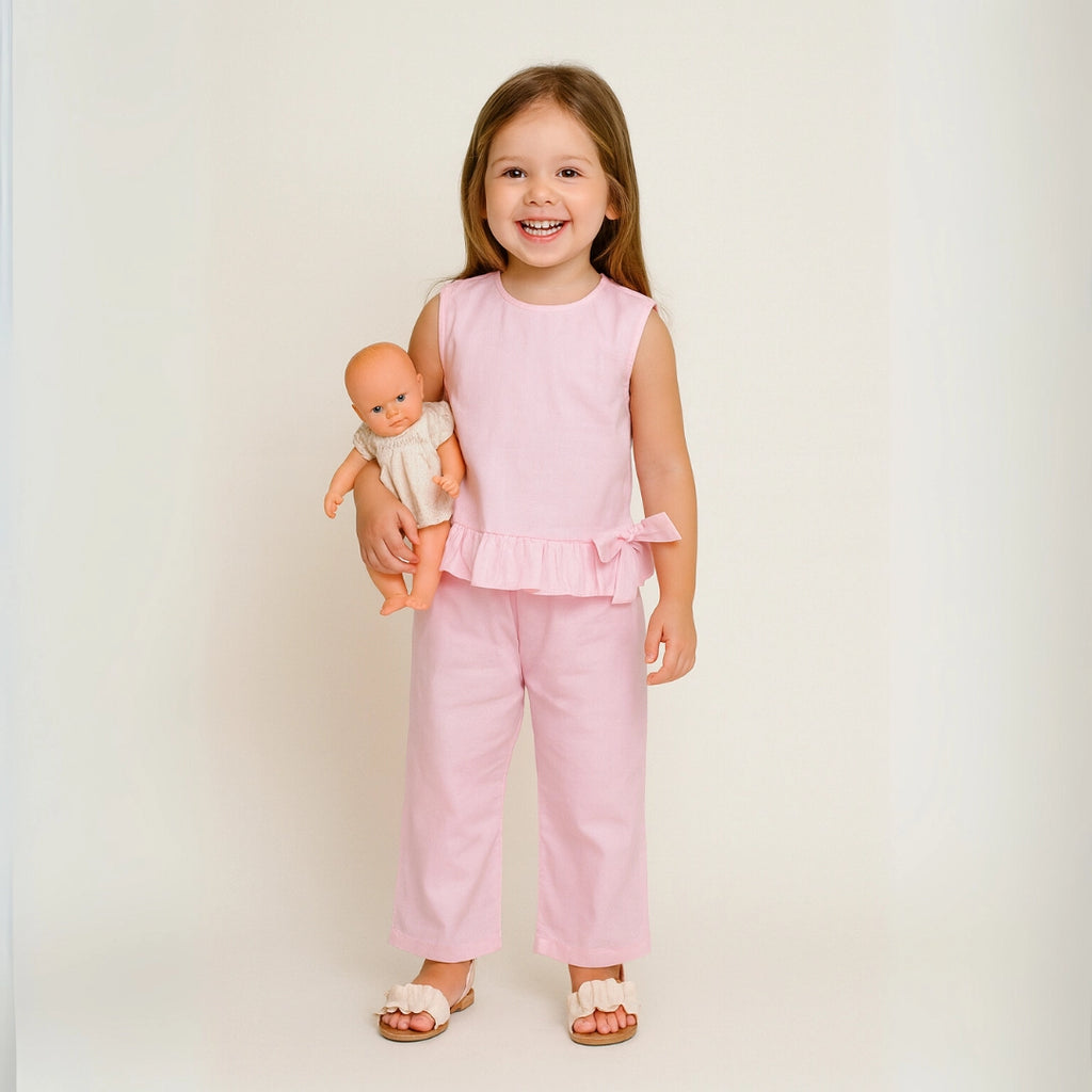 Conjunto algodón rosa