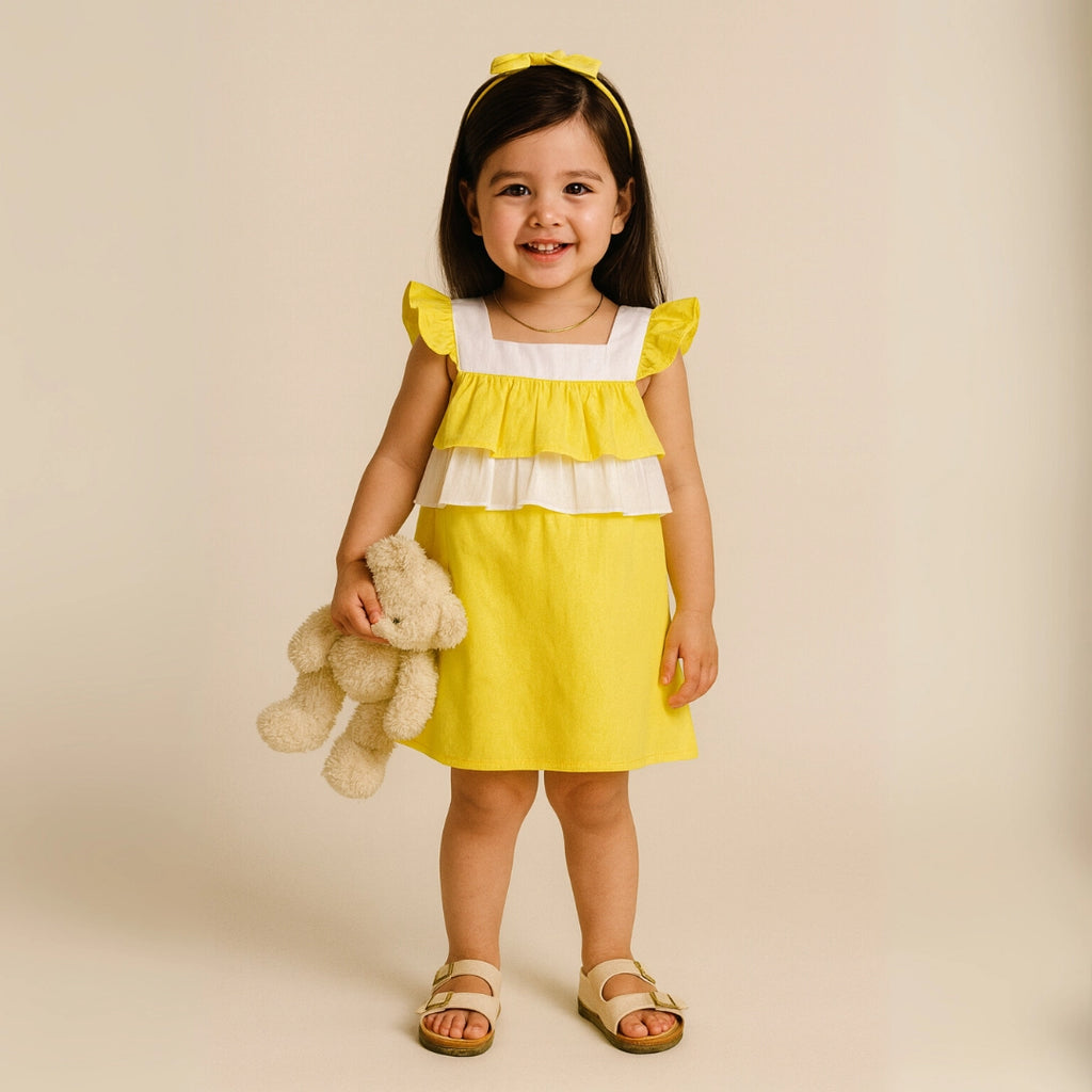 Vestido bolantes algodón