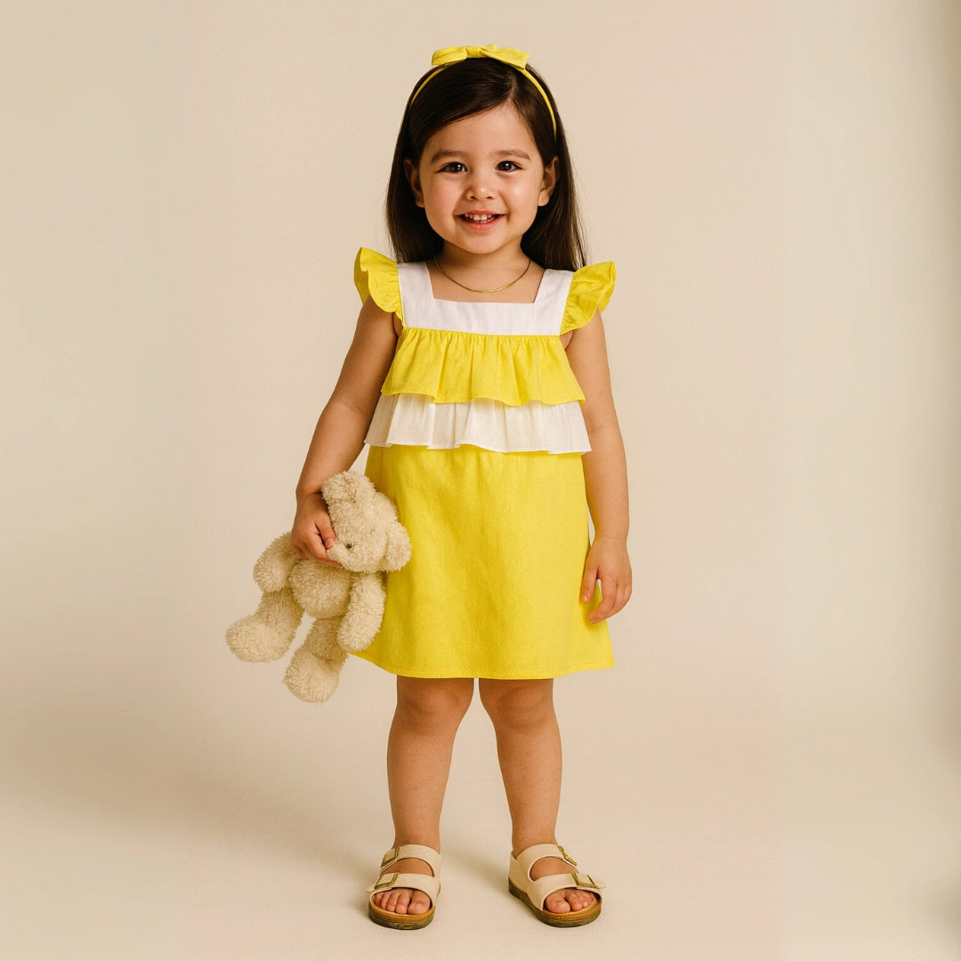 Vestido bolantes algodón