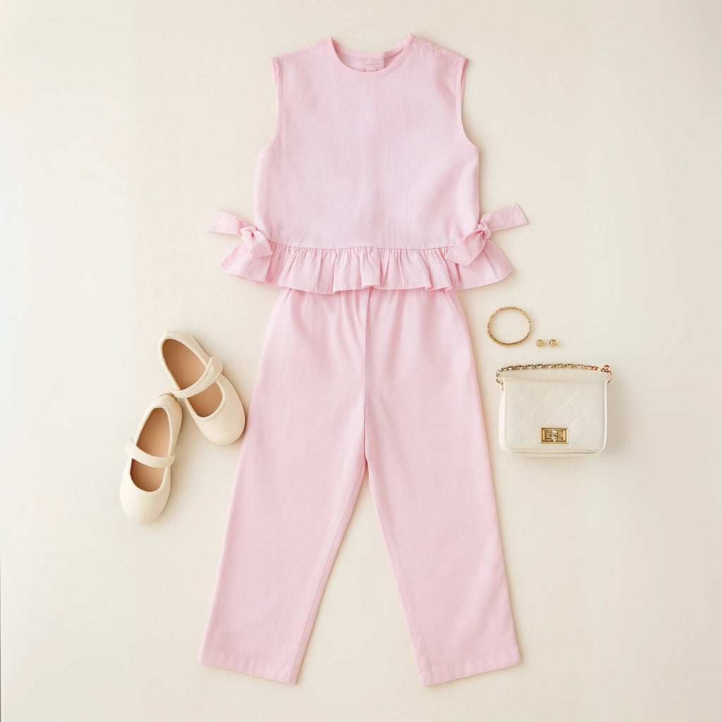 Conjunto algodón rosa