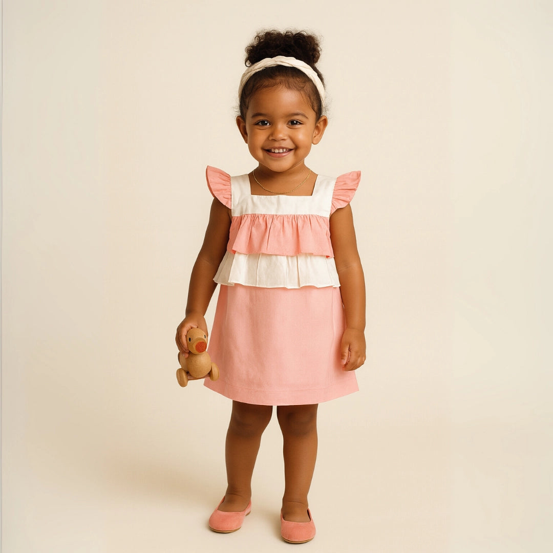 Vestido bolantes algodón