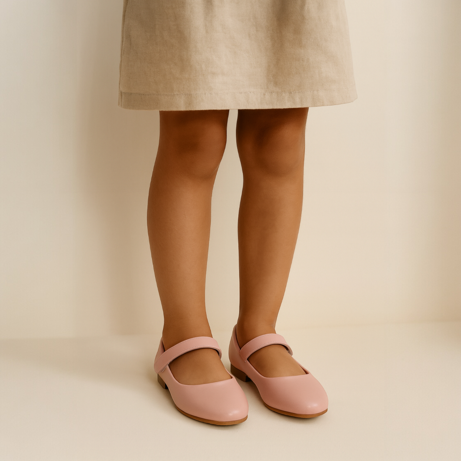 ZAPATO BAILARINA BEIGE Y ROSA