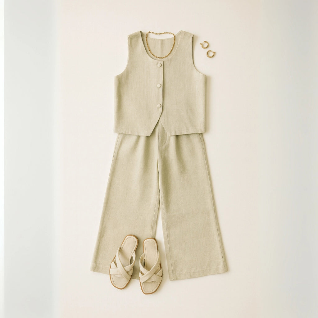 Conjunto lino natural