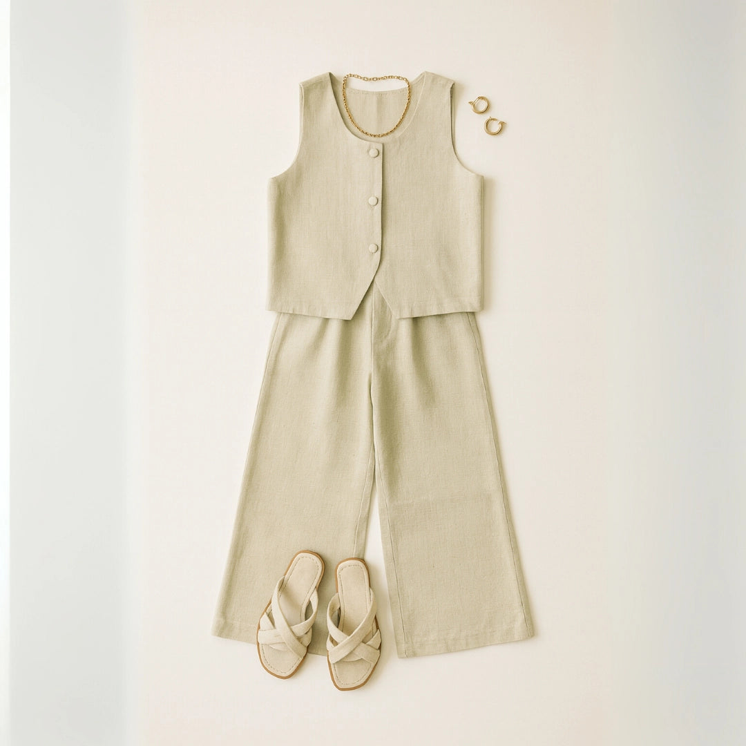 Conjunto lino natural