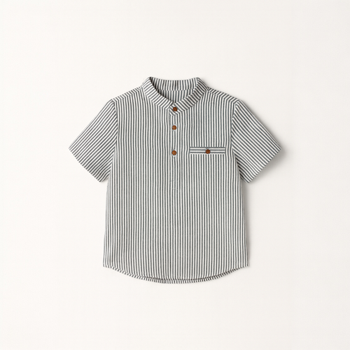 CAMISA RAYAS CUELLO MAO