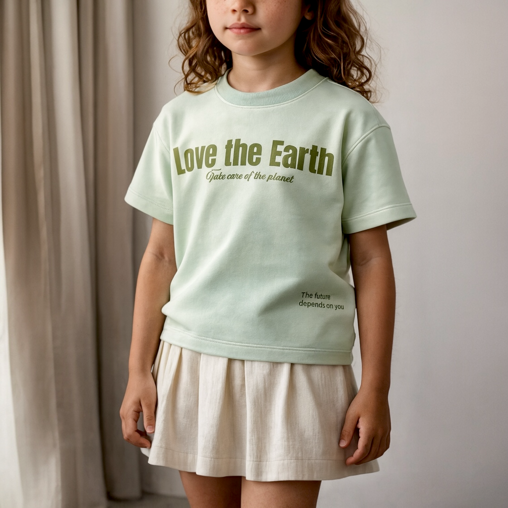 Camiseta scuba premium verde menta vintage