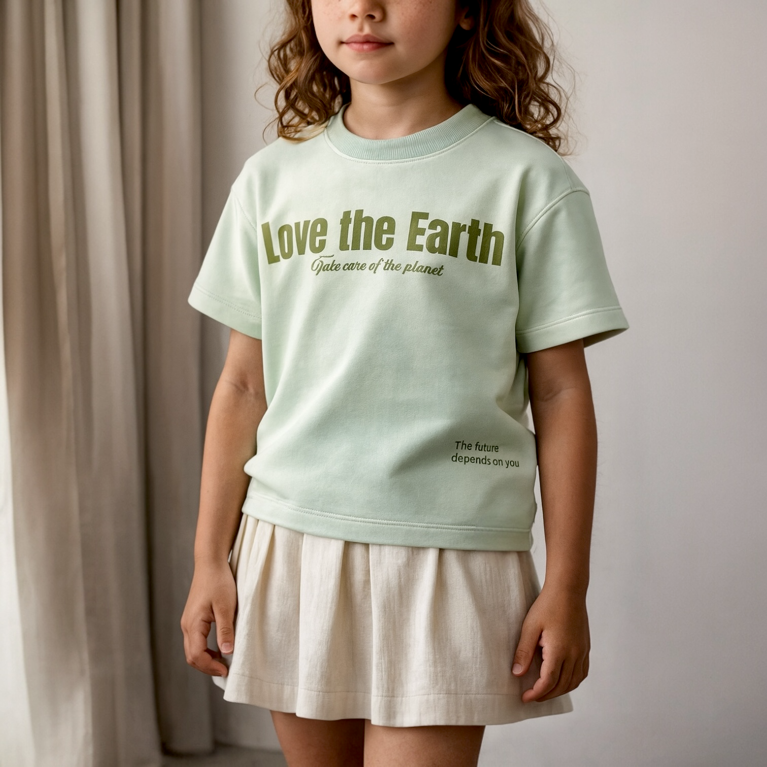 Camiseta scuba premium verde menta vintage