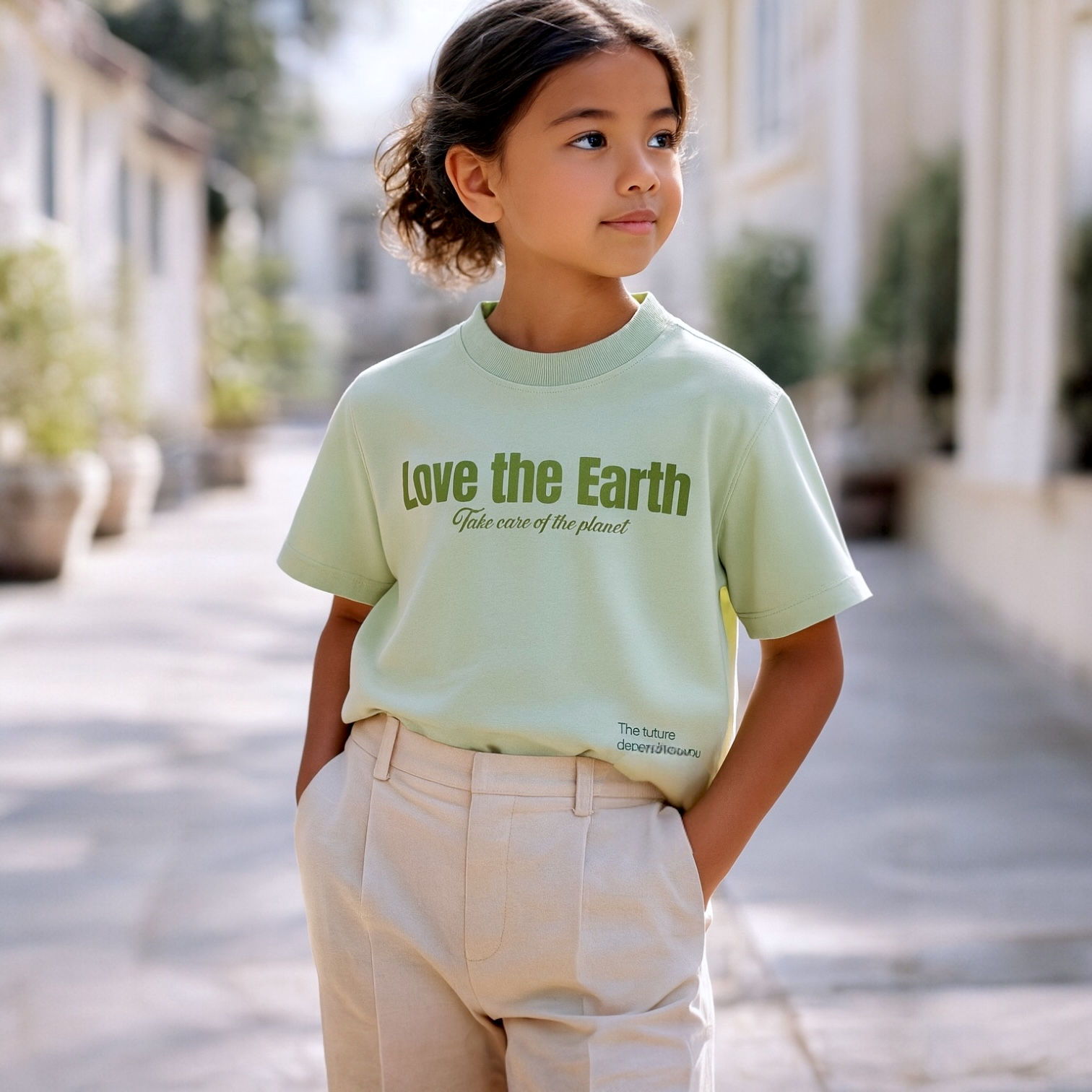 Camiseta scuba premium verde menta vintage