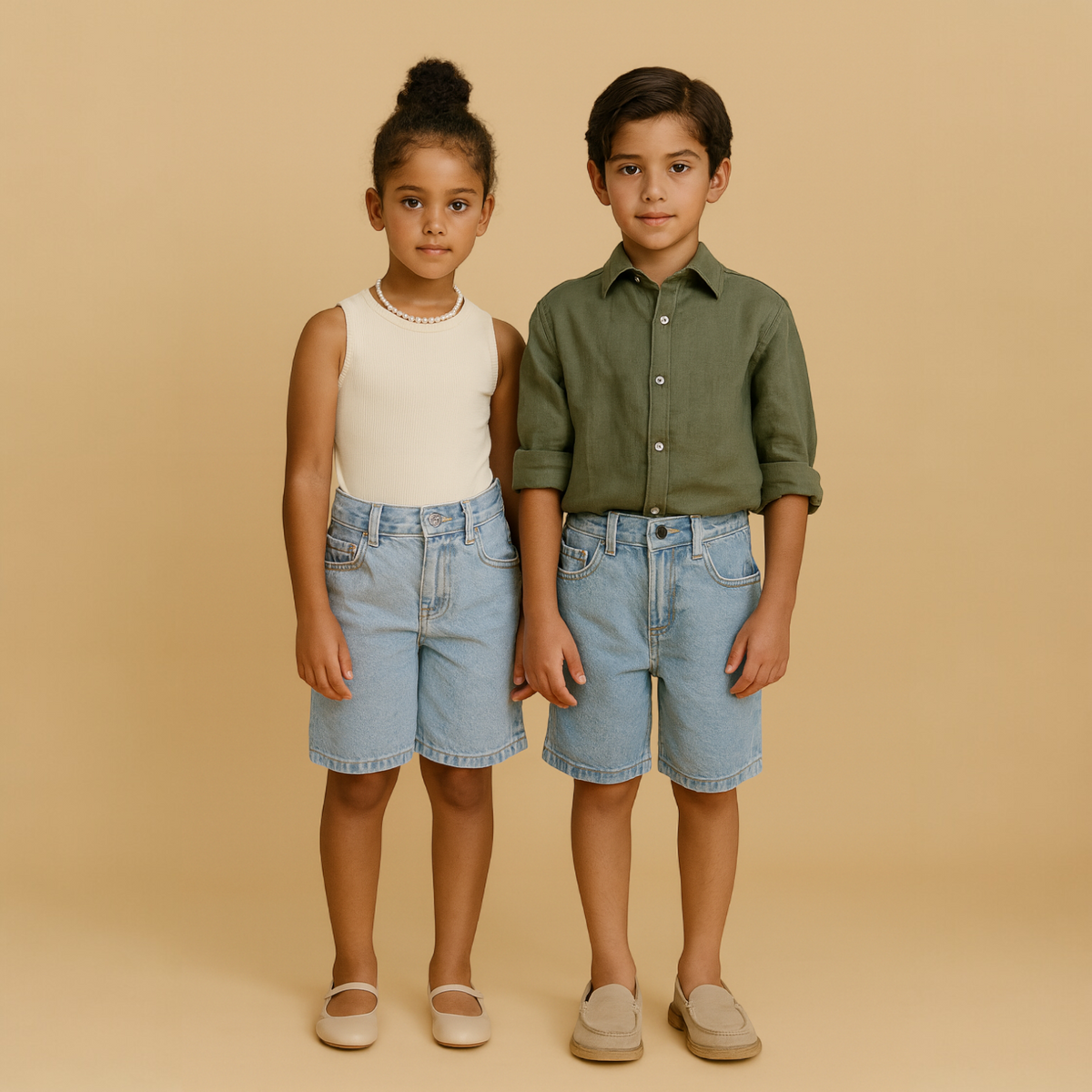 Bermuda denim azul claro