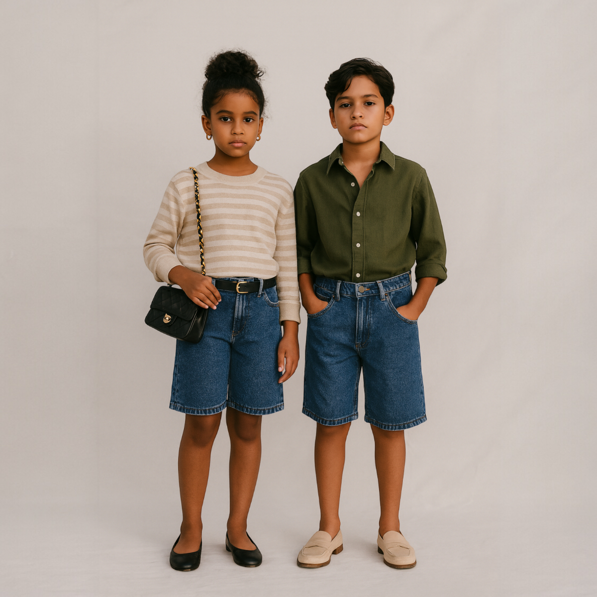 Bermuda denim niño azul oscuro