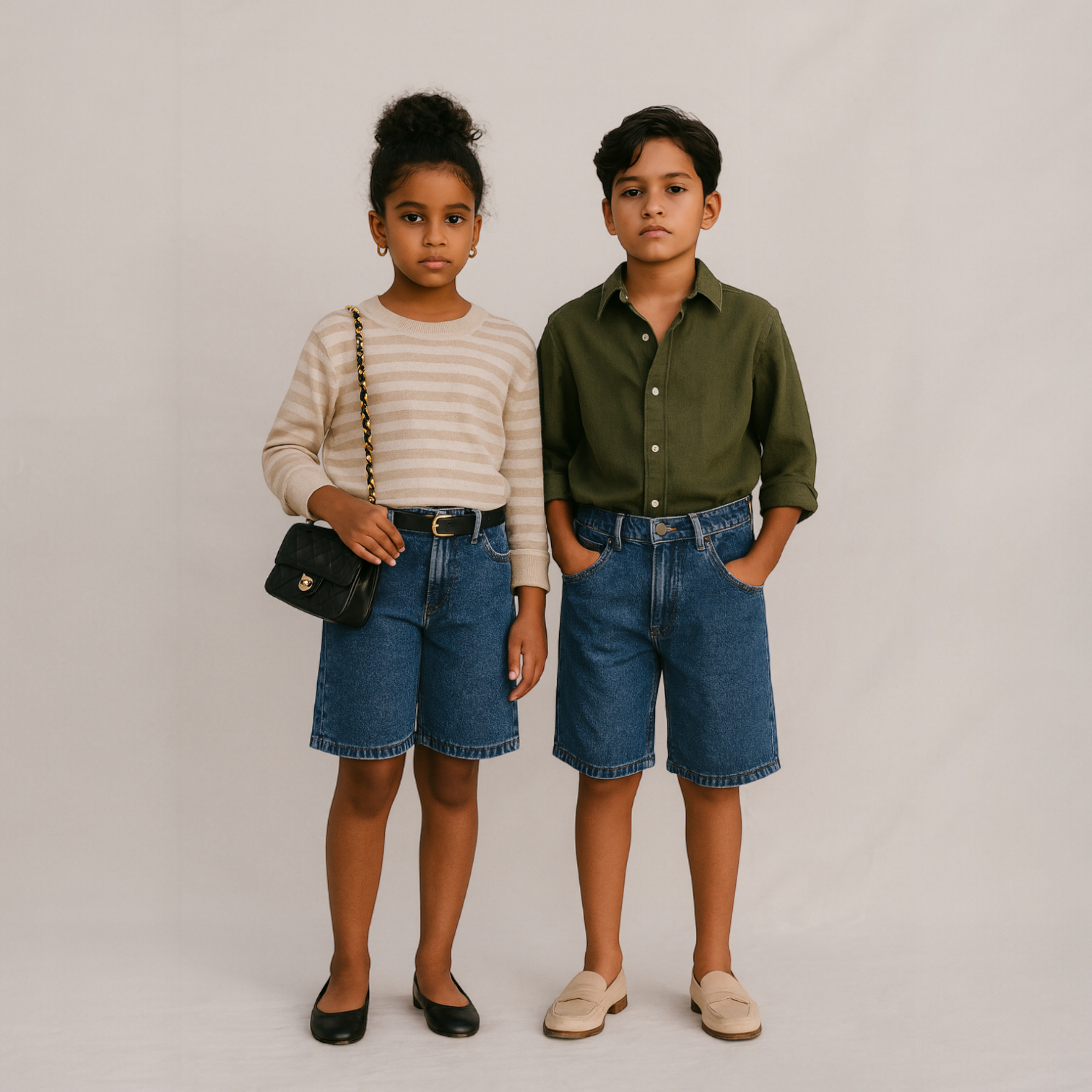 Bermuda denim niño azul oscuro